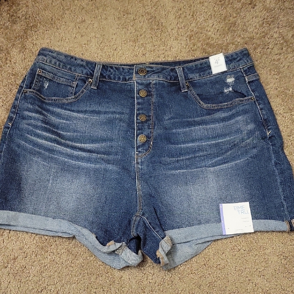 Time and Tru Blue Jean Shorts